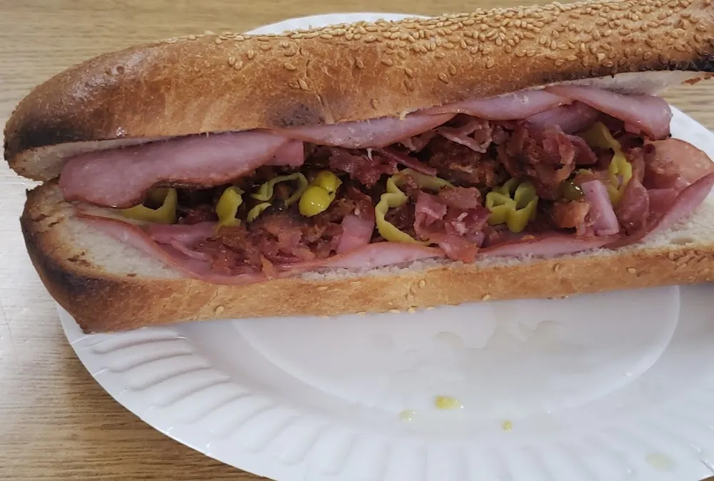 Ham Ham Bacon and Pepperchini Sub