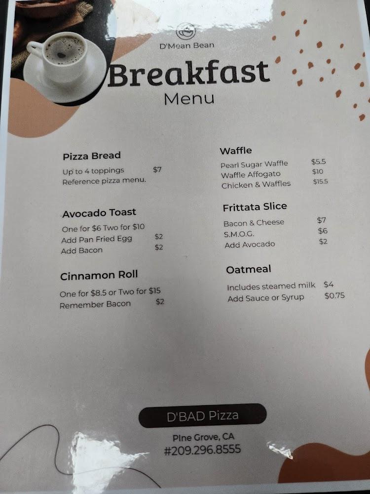Pine Grove Pizza aka D'Bad Pizza Menu image 4